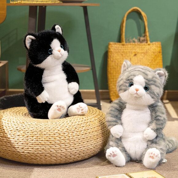 Black Cat Stuffed Animal 14 Inch Soft Plush Kitten Toy Cute Gift for Kids - Picture 4 of 6